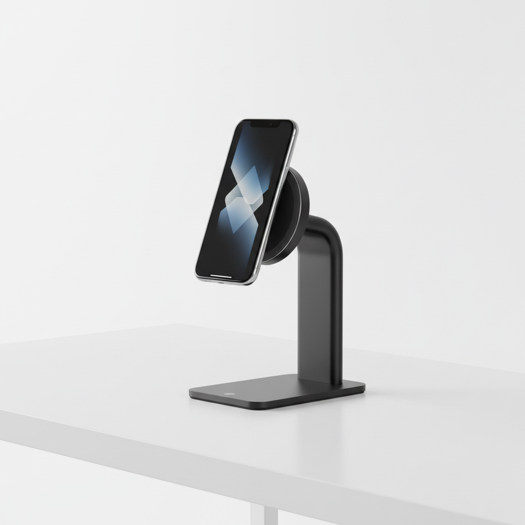 Magnetic Phone Mount and Desk Stand in matte black